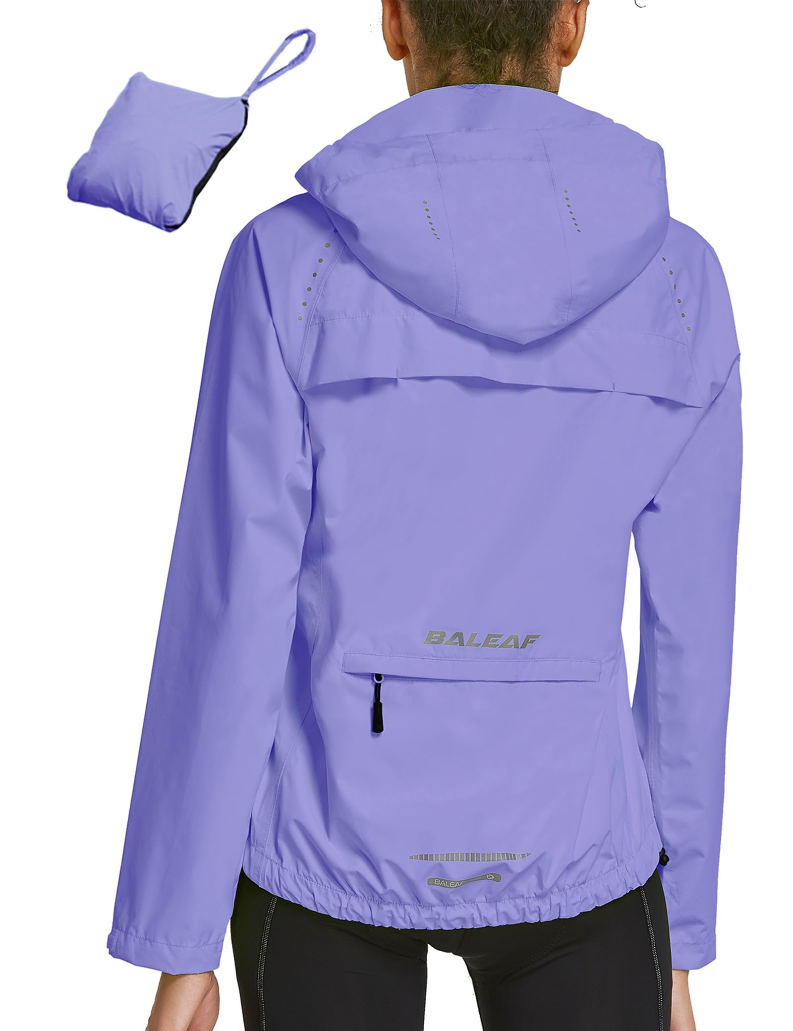 Baleaf Cycling Jacket, Women’s Rain Jacket, Waterproof, Breathable Hiking/Trekking Jacket, Windbreaker, Outdoor Summer Jacket, Lightweight Wind Jacket