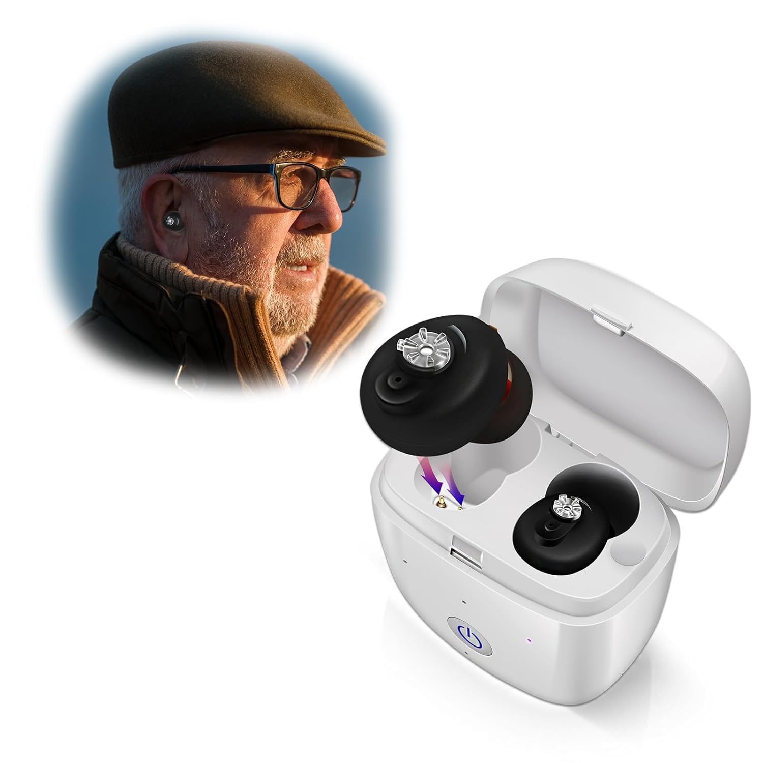 Britzgo Device - Casque Intra-auriculaire Haute Performance (autonomie de 15 Heures, Charge Rapide) - Noir (Double)