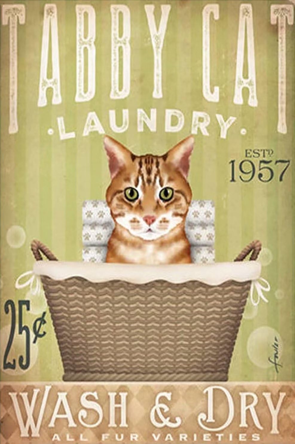 Orange Cat Jigsaw Puzzles 70 Pieces for Adults -Tabby Cat Laundry