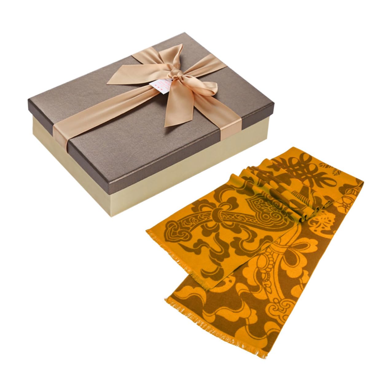 DECHOUS 3stücke Rechteckige Geschenkboxen Aus Karton Mit Band Stilvolle Verpackung Für Kleidung Hemden Schals Für Geburtstage Goldener Boden Verschiedene