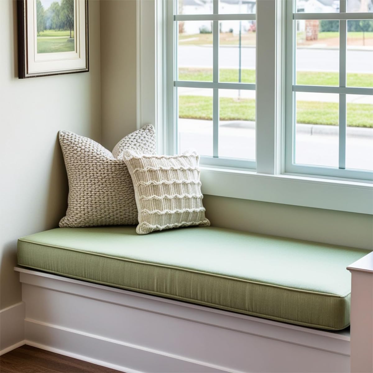 WLXFF Waterproof Garden Bench Cushion Outdoor Swing Seating Pad Thick Foam Garden Furniture Pad Bench Cushions for Indoor Furniture Waterproof seat pads for garden chairs Indoor,NO7,135X50X5CM โ image 1
