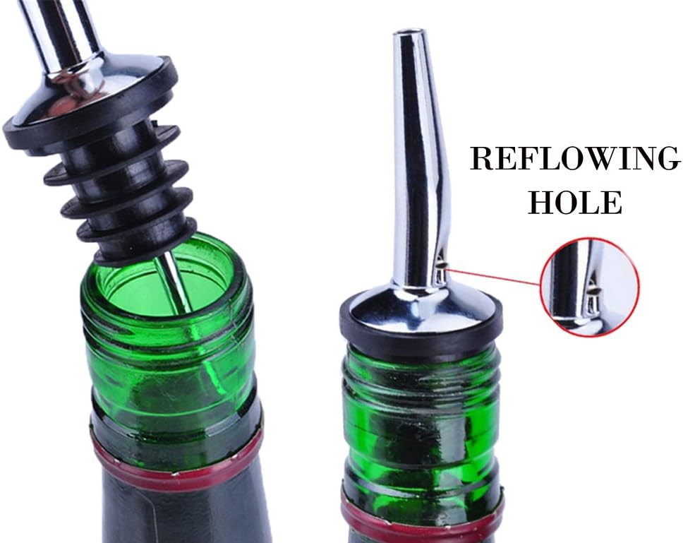 🛒 Crazy Deals LanMa oil spout for olive oil Pour Set - Stainless Steel bottle spout and Wine Pour Liquor Dust Caps Covers (2 PCS)