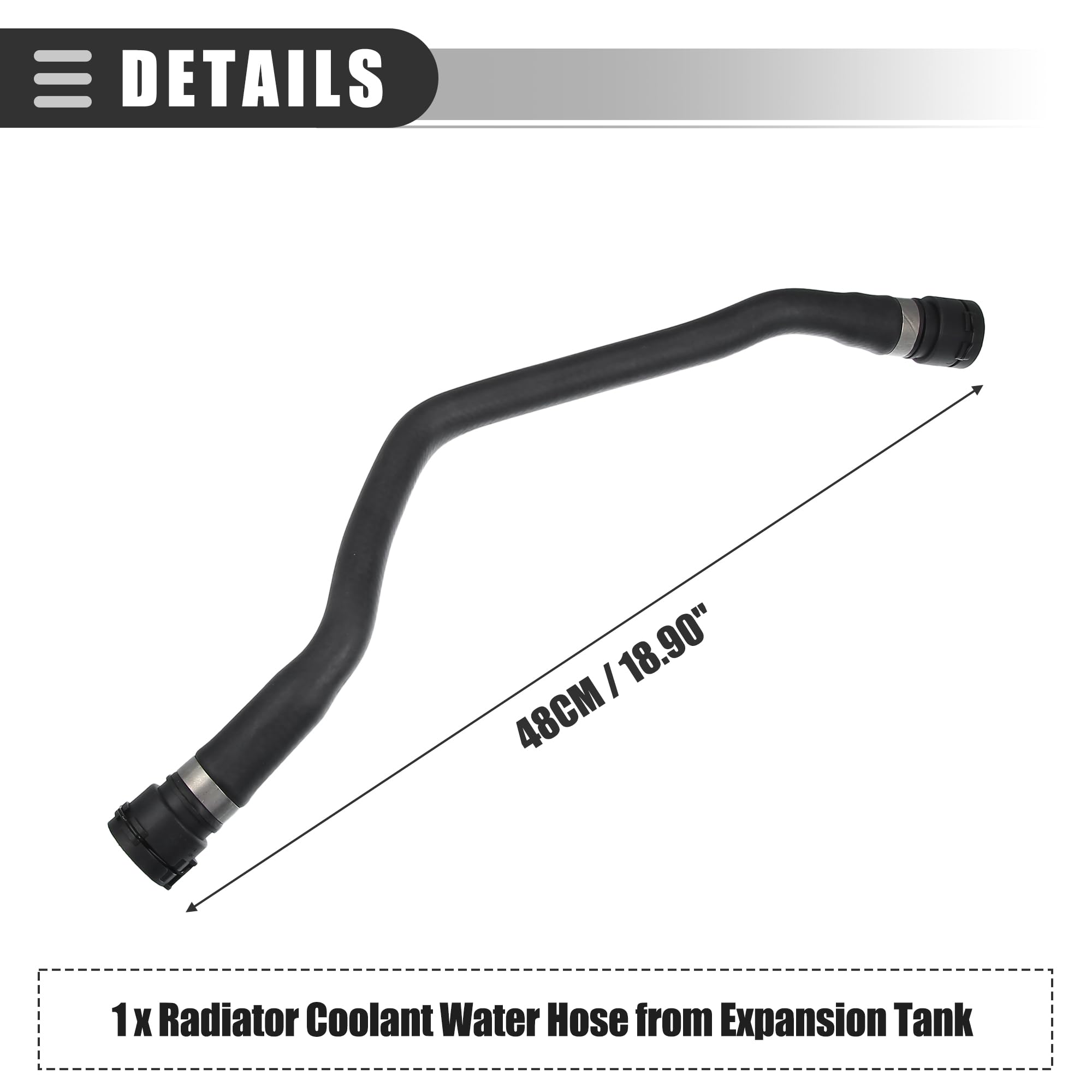 QUARKZMAN Serbatoio di espansione Liquido refrigerante Radiatore Tubo flessibile per BMW 323 325 328 330, 1 Set