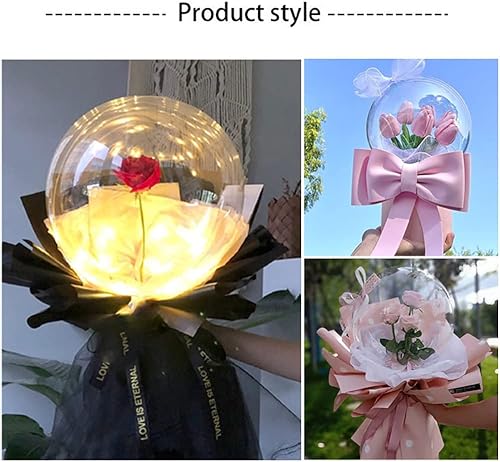 Miniatura 5 de 5 globos transparentes Bobo globos de burbujas de 24 pulgadas diseño de boca ancha de 37 pulgadas para rellenar regalos para decoración de Navidad