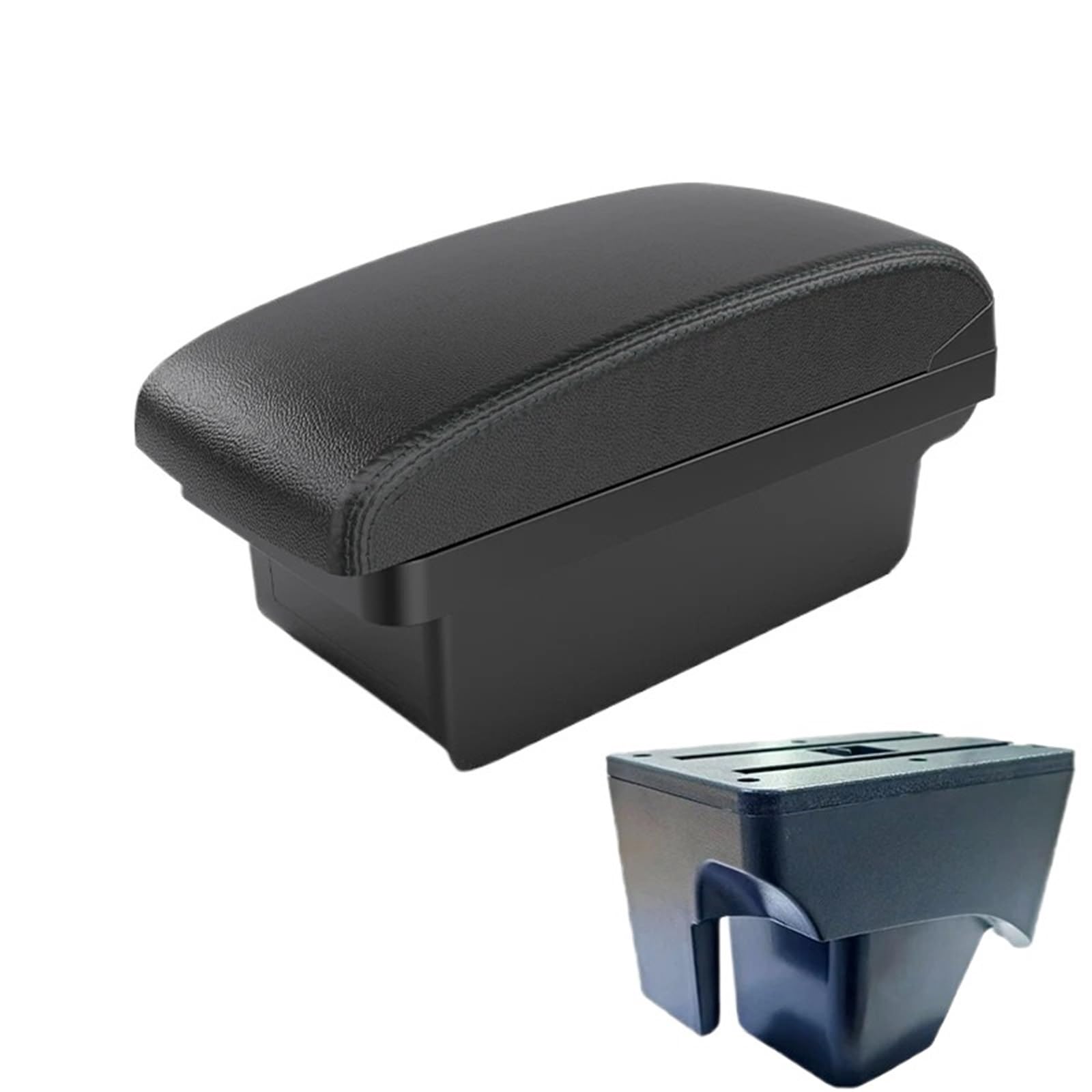 AWGNTQQ Car Armrests For VW For TERA 2025 Car Armrest Center Console Interior Upgrade USB Storage Box Retrofit Accessory(A2 Black line NO USB)