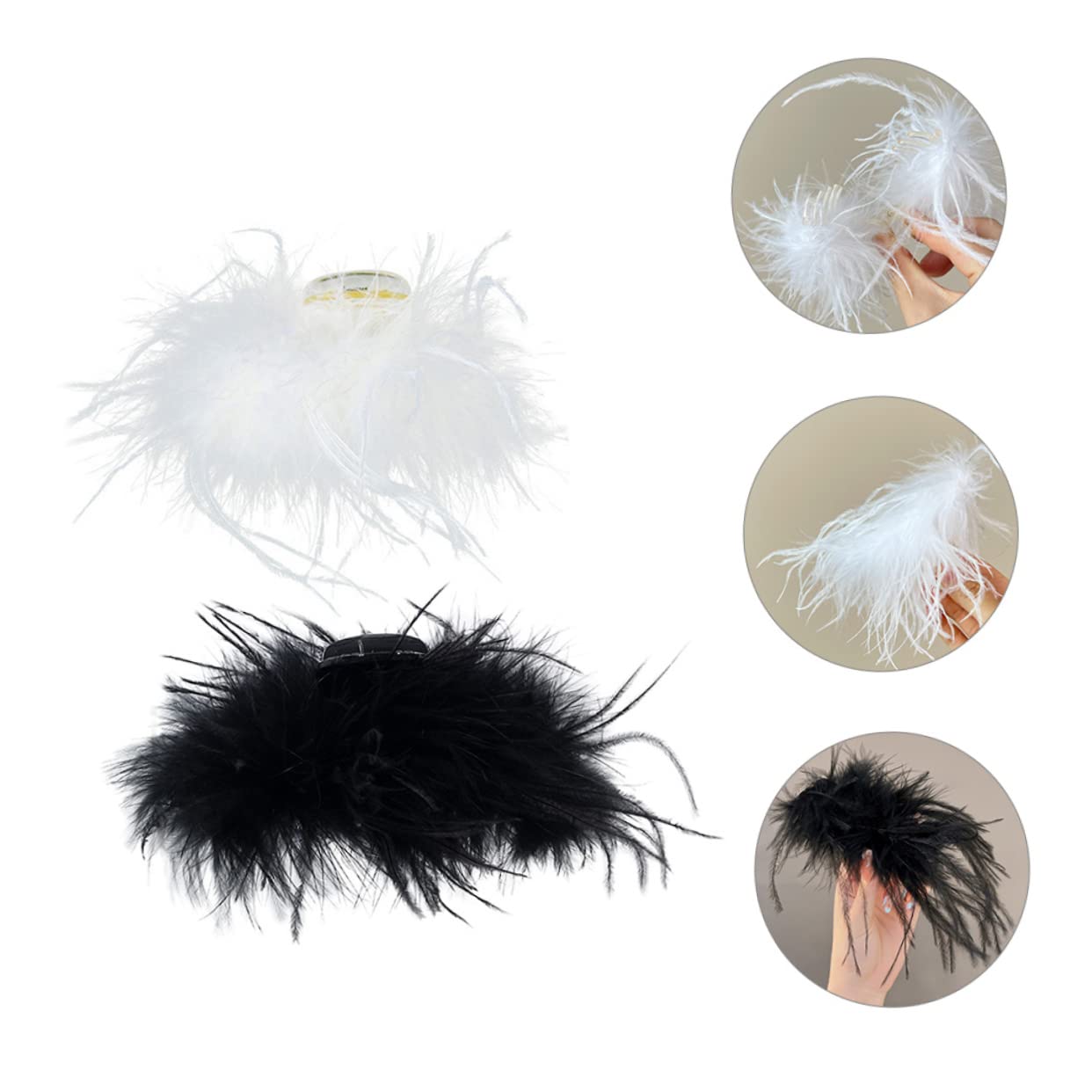 FRCOLOR 6pezzi Plume Hair Clips e Eleganti Fermagli Per Stile Per Donne Accessori Moda Per Cerimonie e Occasioni Speciali