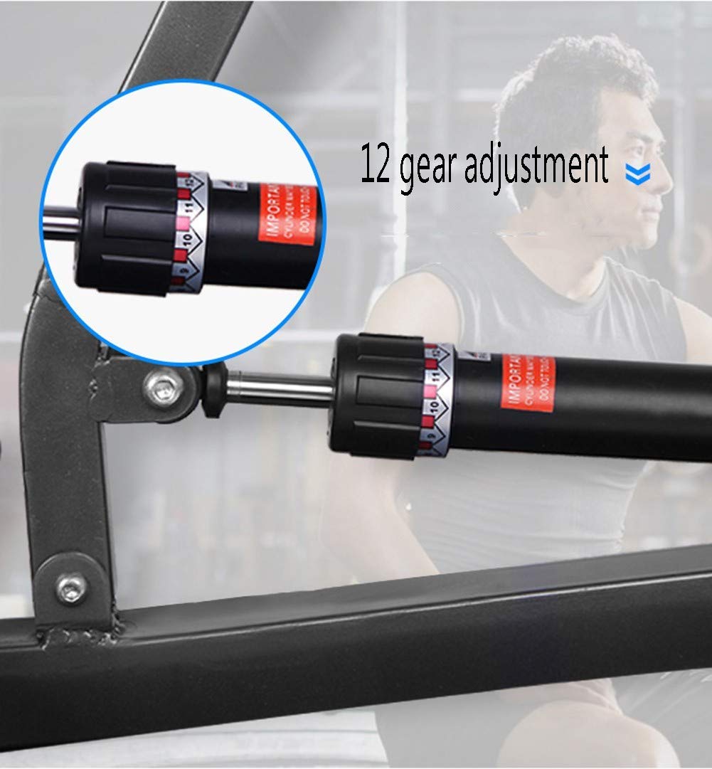 Vogatore da casa, Vogatore Pieghevole da Interno Panca da Vogatore Attrezzatura per Il Fitness Addominale, Regolazione della Resistenza 12, Doppio Binario, Carico Massimo 200 kg, A