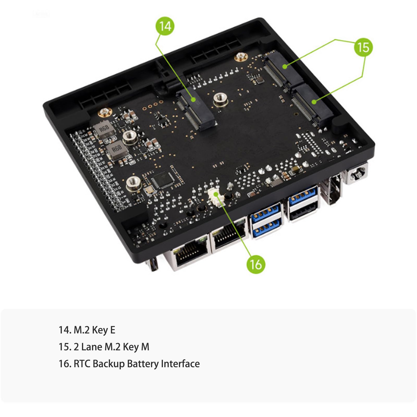 Per Orin Scheda di Espansione Bordata Calcolo 2 Canali Porta USB 10Gbps Integrazione Industriale WiFi 4K Orin/Scheda di Sviluppo