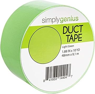 Simply Genius Light Green Duct Tape - 1-Pack, 1.8 in x 10 yd, Light Green - Heavy-Duty Decorative Tape for DIY Crafts & Home Improvement