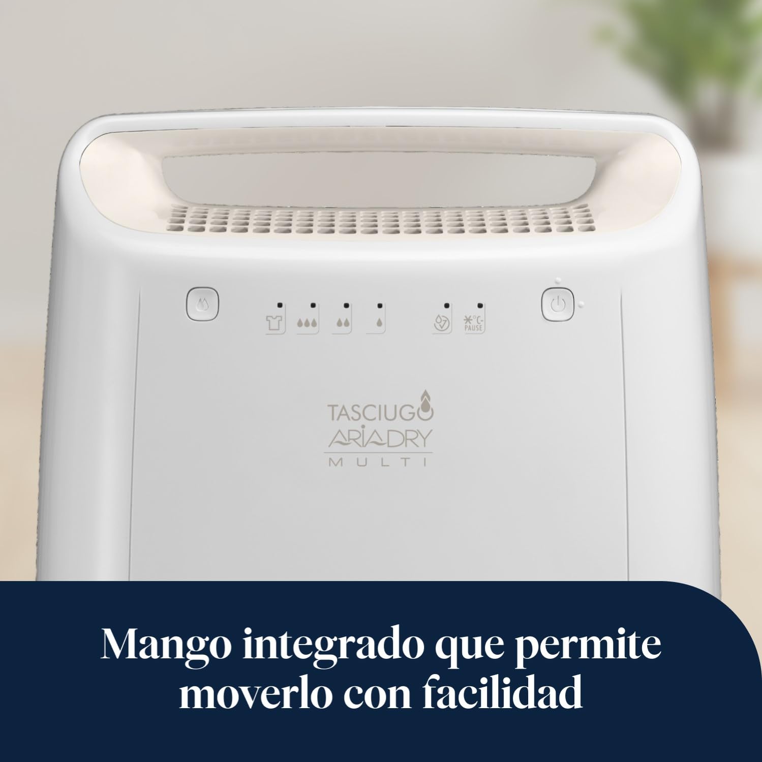 De’Longhi Tasciugo AriaDry - Deshumidificador Doméstico Portátil con Sistema de Filtración de 3-Action, 10L/día de deshumidificación, Función Secado de Ropa, Anti-Moho, Silencioso, Blanco (DEX210SF)
