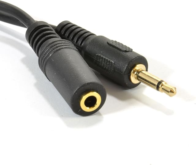 kenable 3.5mm Stereo Jack Socket to 3.5mm Mono Jack Plug Extension Cable 1.2m [1.2 metres]