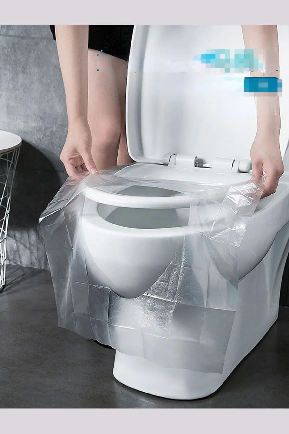 Klozet Kapağı Kılıfı Hijyenik Seyahat Tek Kullanımlık Klozet Wc Örtüsü 50 Adet