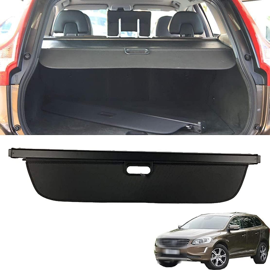 Rideau coffre voiture Volvo XC60 couverture cargaison plage arrière