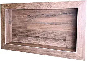 Nicho 100% Porcelanato para Banheiro Embutir 70x40 com Borda de Porcelanato Durável Banheiro, Pousada, Casa de Temporada (Amadeirado)