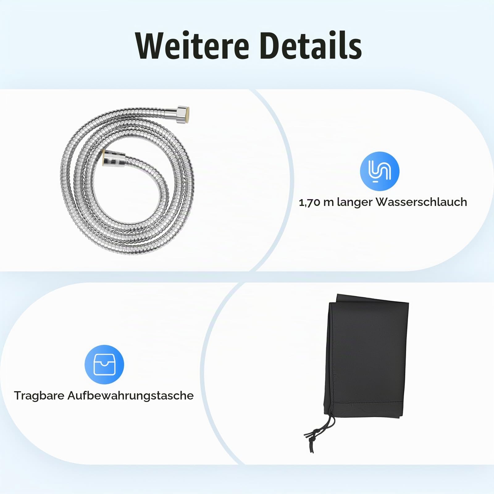 Dachgepäckträger-Wassertank Wasserspeicher mit 30L Solar-Duschtank & Druckpumpe (1.6 bar), Campingdusche Camping Dusche Outdoor für Kofferräume Überrollbügel Querträger