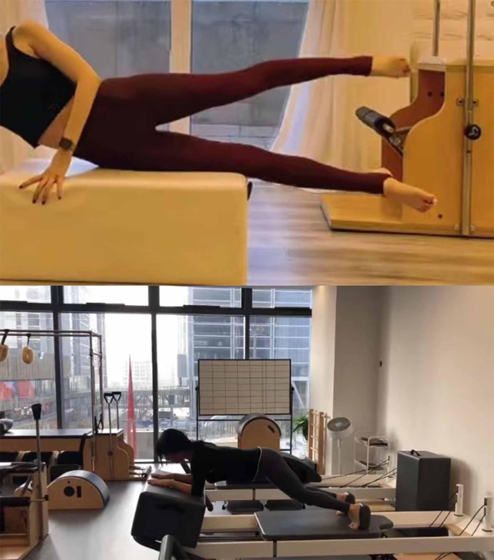 NILoykg& Pilates Sitting Box per Tutte Le Macchine Reformer, Sitting Box Pilates Trainer Attrezzatura da Palestra Accessori Pilates per Esercizi Che Migliorano La Gamma di Movimento