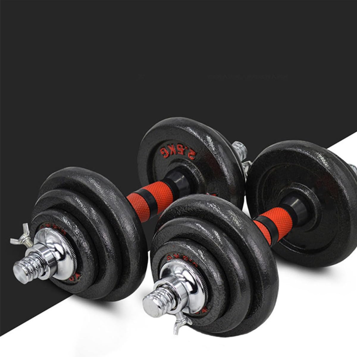 POPETPOP 4 Piezas de Tuerca Antideslizante de Seguridad Doble Cierre para Barra de Mancuernas, Collar de Bloqueo de 2.5 Cm, Accesorio Resistente para Entrenamiento de Fuerza y