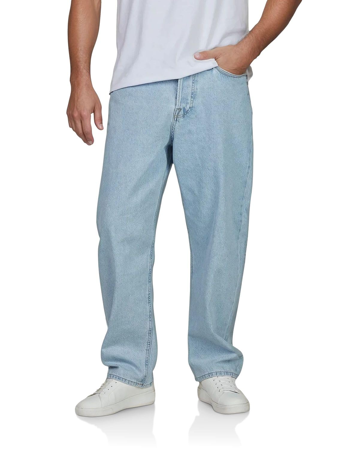 JACK & JONES Jeans Herren Baggy Fit Baumwolle JJIALEX JJCOOPER Weite Jeanshose Hose Denim Blau Schwarz Grau 30 31 32 33 34 36 38