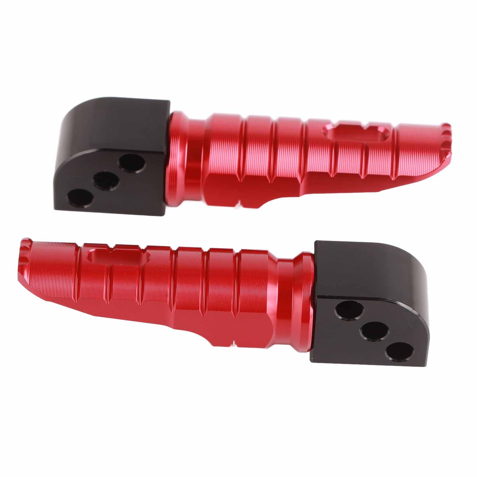 Pedane Posteriori, Pedali di Ricambio in Lega di Alluminio Anodizzato per Moto, con Superficie Antiscivolo, Adatti per Z800 Z650 Z900 Z1000SX 250 300 400 650 (rosso)