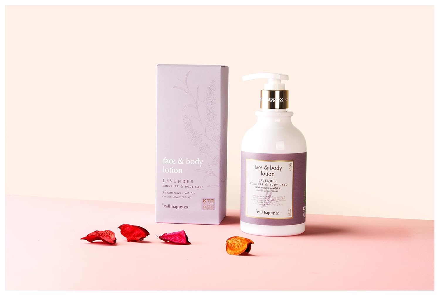 Lavender Face & Body Lotion, COSMOS organic certifed, Organic French Lavender Flower Water and Oil, 5 kinds of herbal extract, Sensitive & Trouble skin (10.1 floz)