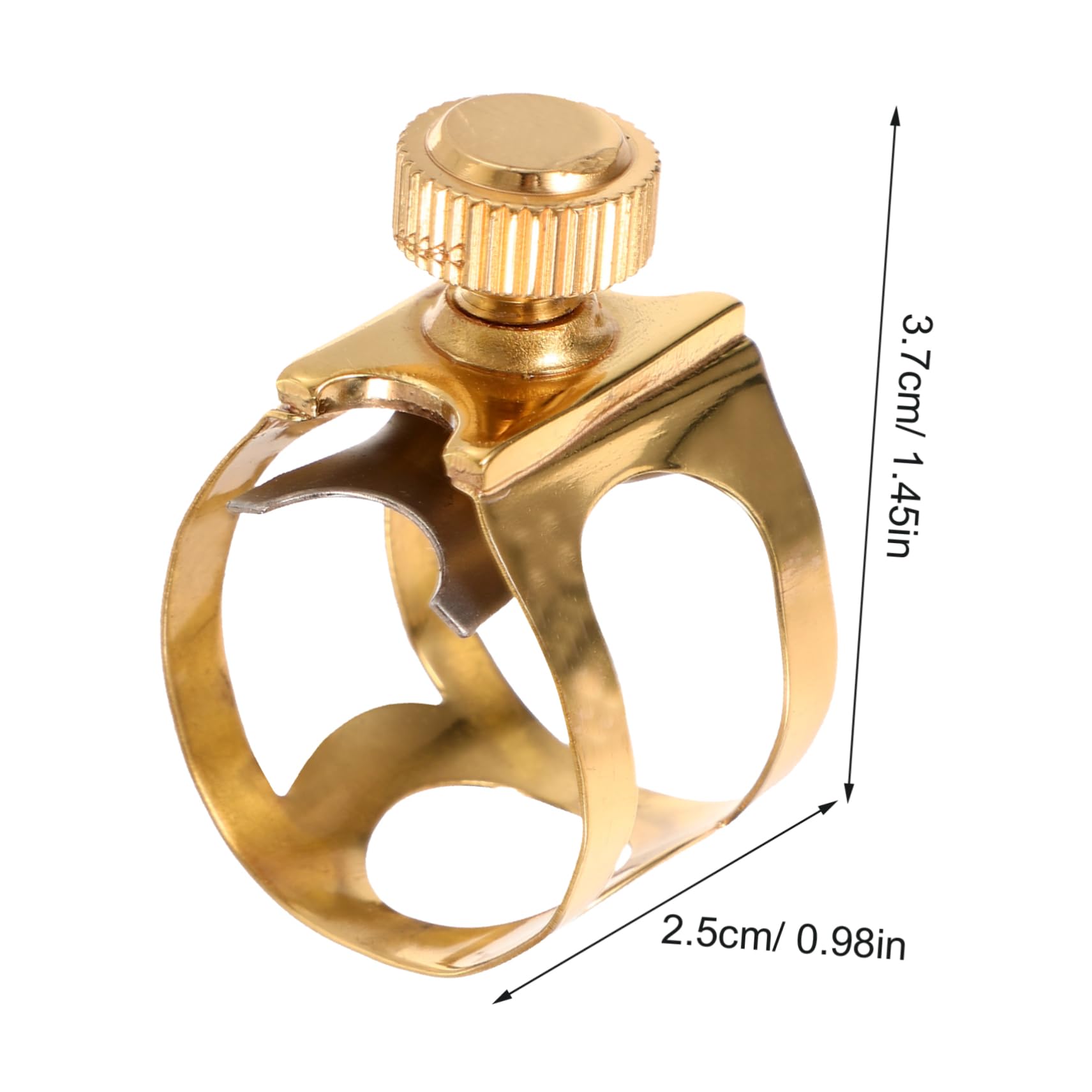 HANABASS Saxophone Clip Brass Lightweight Mouthpiece Holder for Alto Soprano Tenor Saxophones Reliable Support for Musicians the Go Replacement for Old Clips