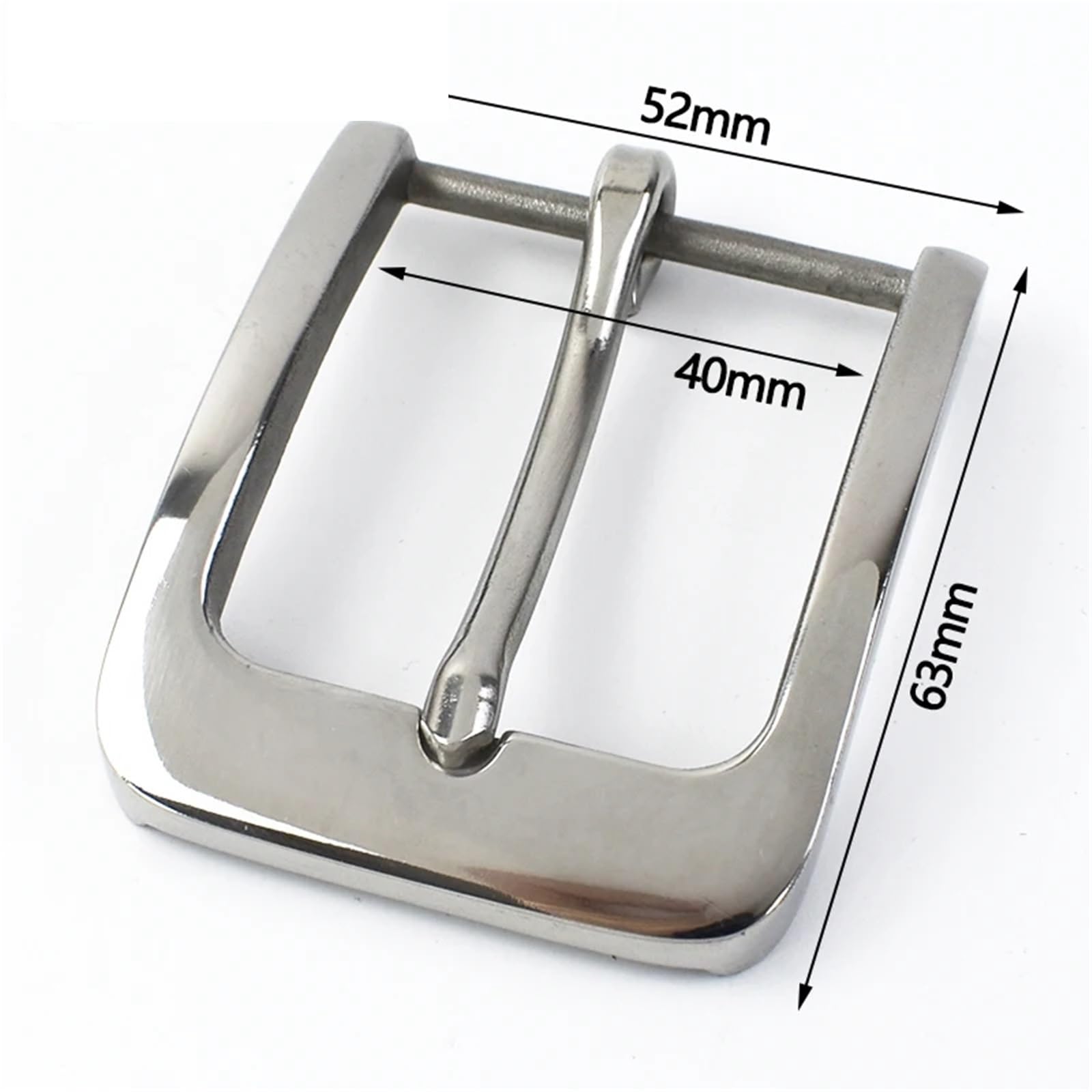 15 pezzi 40 mm fibbia for cintura in acciaio inossidabile massiccio fibbie in metallo spazzolato for uomo chiusura a spillo testa accessori fai da te artigianato Per Cinghie