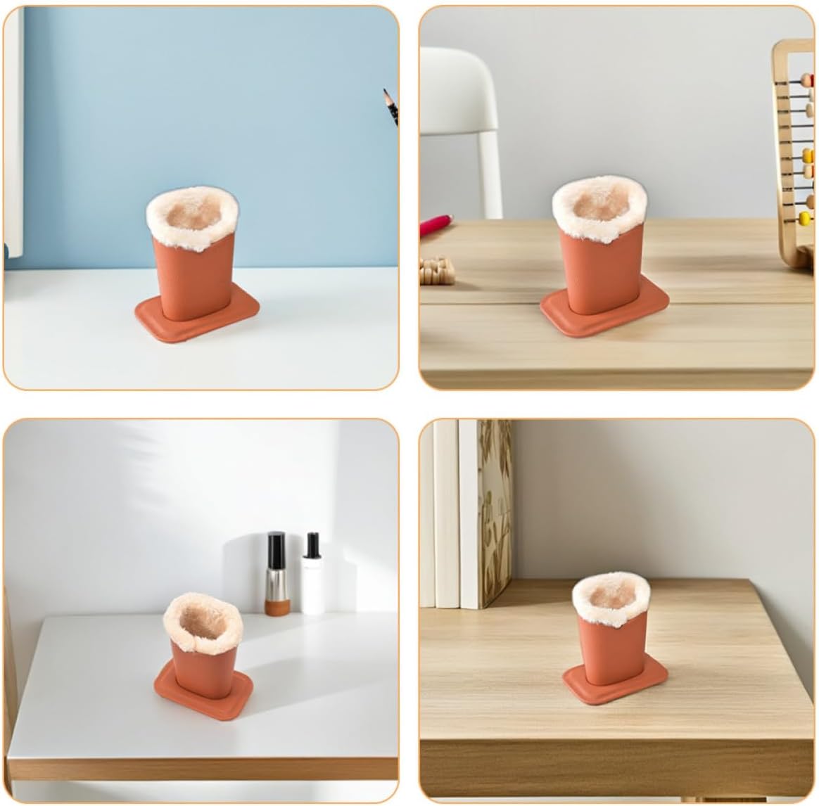 Lurrose 2pcs Plush Eyeglasses Holder Stand with Stable Base and Easy to Clean Pu Material for Eyeglasses and Sunglasses Storage, for Home, Office, and Travel Use