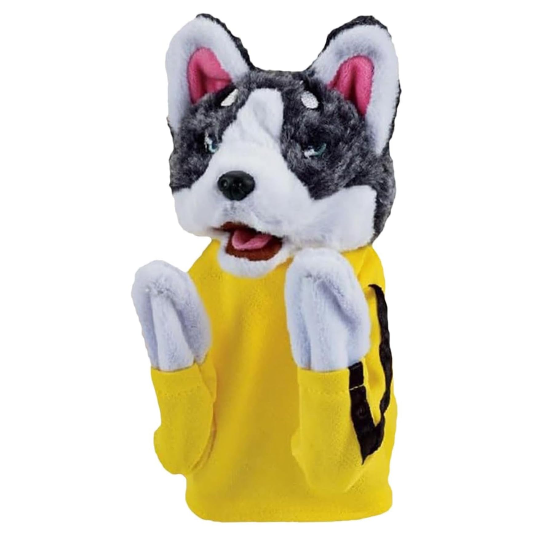 Hand Puppet, Dog Kung Fu Husky Soft Soundable Boxing Hand Puppet - Interactive Washable Plush Battle Husky Toy for Toddlers