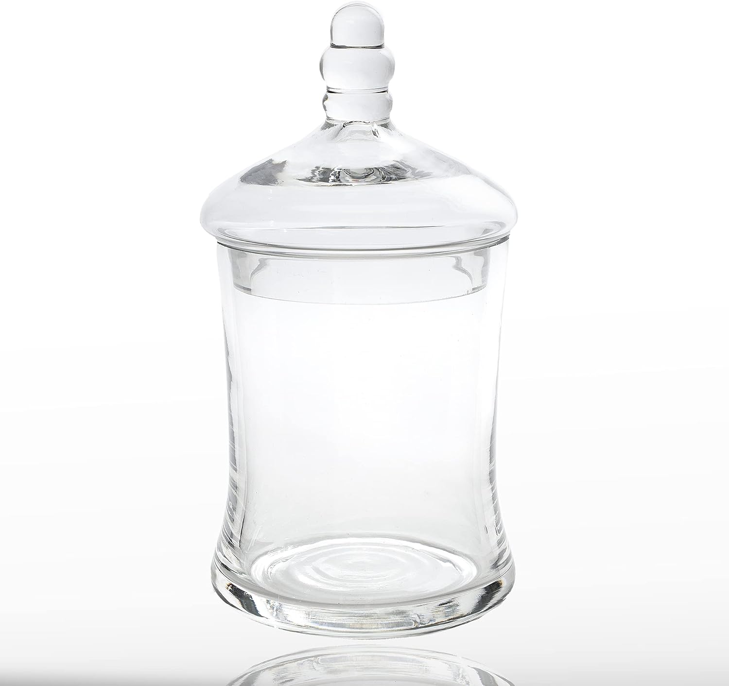 Simply Elegant Set of 3 Clear Glass Apothecary Jars with Lids | Storage Set, Wedding Decorative Candy Buffet Container, Housewarming Present | Holiday Season Candy Container | Clear : Home & Kitchen