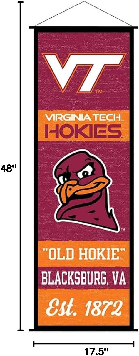 VA Tech Hokies Banner and Scroll Sign