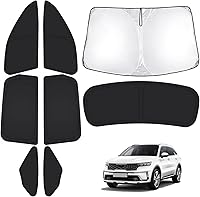 Vista 30 de T TGBROS Parasol para parabrisas de automóvil Toyota 4Runner 2010-2024, grueso, bloqueo UV y opaca, privacidad plegable, 8 piezas, accesorios