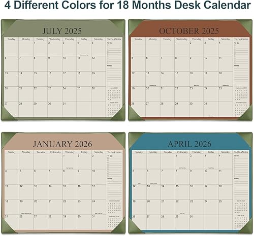 Miniatura 4 de Calendario de escritorio 2025-2026 con alfombrilla de escritorio, calendario grande de octubre de 2025 a diciembre de 2026, calendario de escritorio