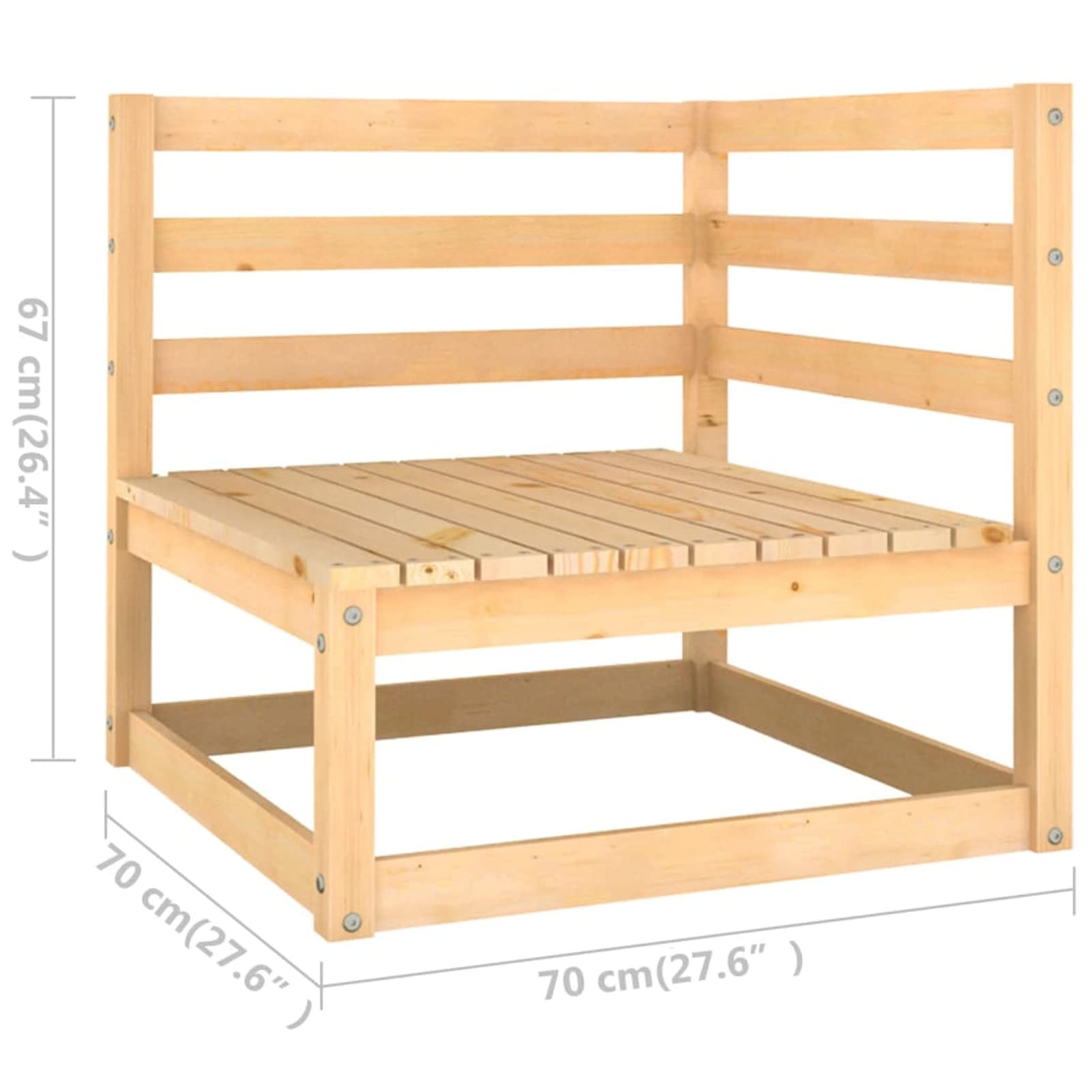 LAPOOH Zestaw mebli ogrodowych 6 sztuk i poduszek, zestaw ogrodowy, zestaw ogrodowy, meble ogrodowe na taras, zestaw mebli ogrodowych, sofa do ogrodu na taras, lite drewno sosnowe