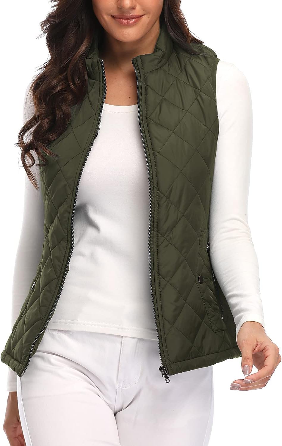 Argstar Women's Vest, Quilted Lightweight Zip Pockets Padded Gilet (XS-2XL) - Image 4