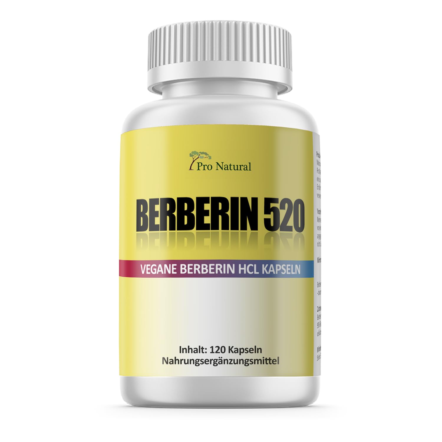 Berberin 520 mg I 120 Kapseln hochdosiert I 100% Vegan I Premiumqualität