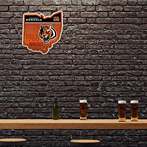 Image of Rico Industries NFL Football State Shape Shape Cut Pennant - Home and Living Room Decor - Soft Felt EZ to Hang