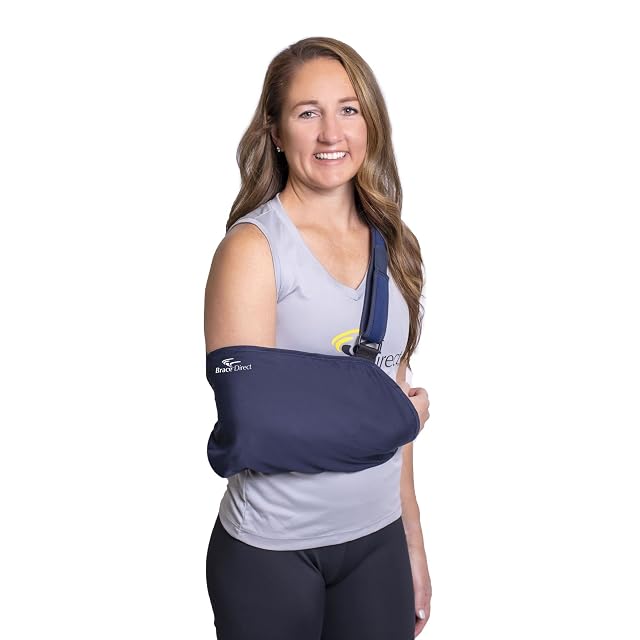 Brace Direct Standard Lightweight Envelope Shoulder Immobilizer- Adjustable Arm Sling- for Dislocation Post Surgical Support Sprains and Injury