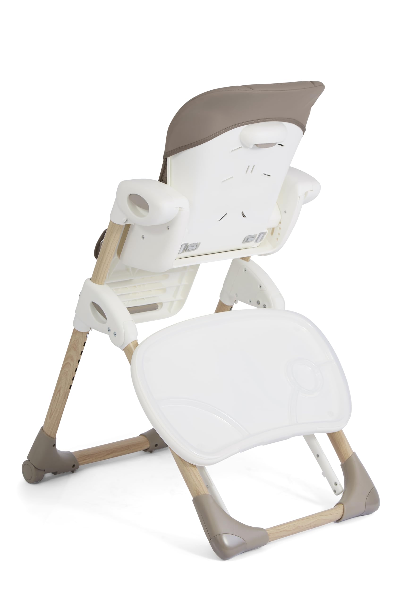 Joie Mimzy Recline Hochstuhl – Höhenverstellbarer Babyhochstuhl mit Liegefunktion, verstellbarer Rückenlehne, abnehmbarem Tablett & klappbarem Design (ACORN WOOD)