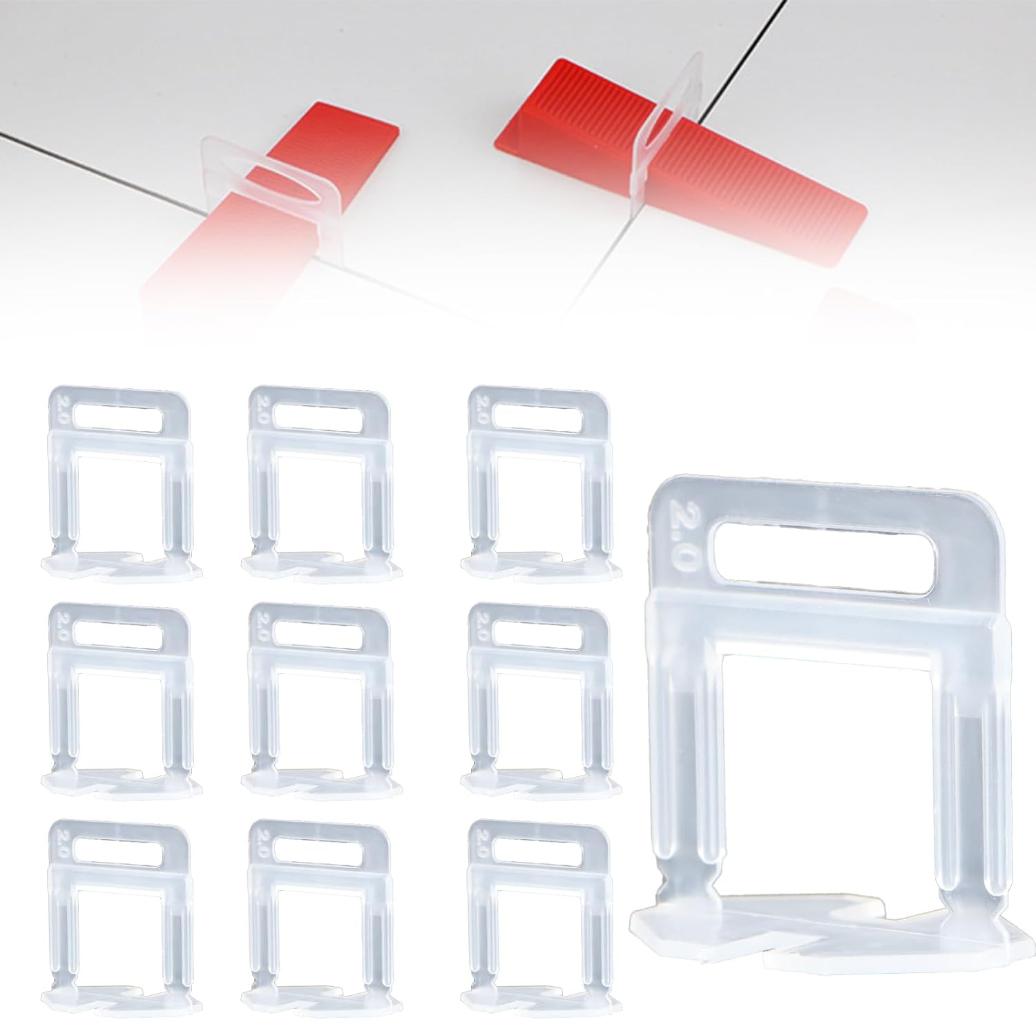 Languettes De Garniture Auto-nivelantes SLT6 – 6x8 Pouces – Lot De 1 – Système De Calage