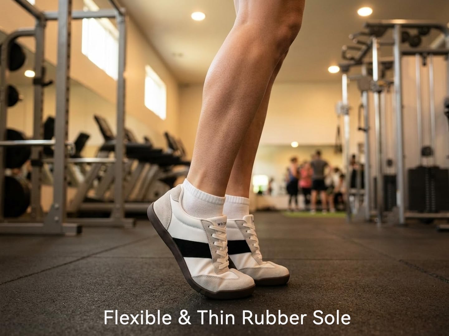 WHITIN Women's Wide Toe Box Barefoot Shoes | Fashion Suede Patchwork Design | Zero Drop Sole