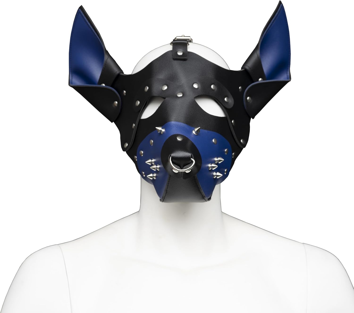 Puppy Full Face Mask Steampunk Dog Hood with Ears for Halloween