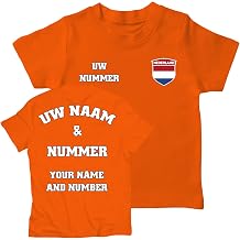 Personalised Kids Netherlands 2026 Football T-Shirt Short Sleeve | Custom Name and Number | Netherlands Flag Design