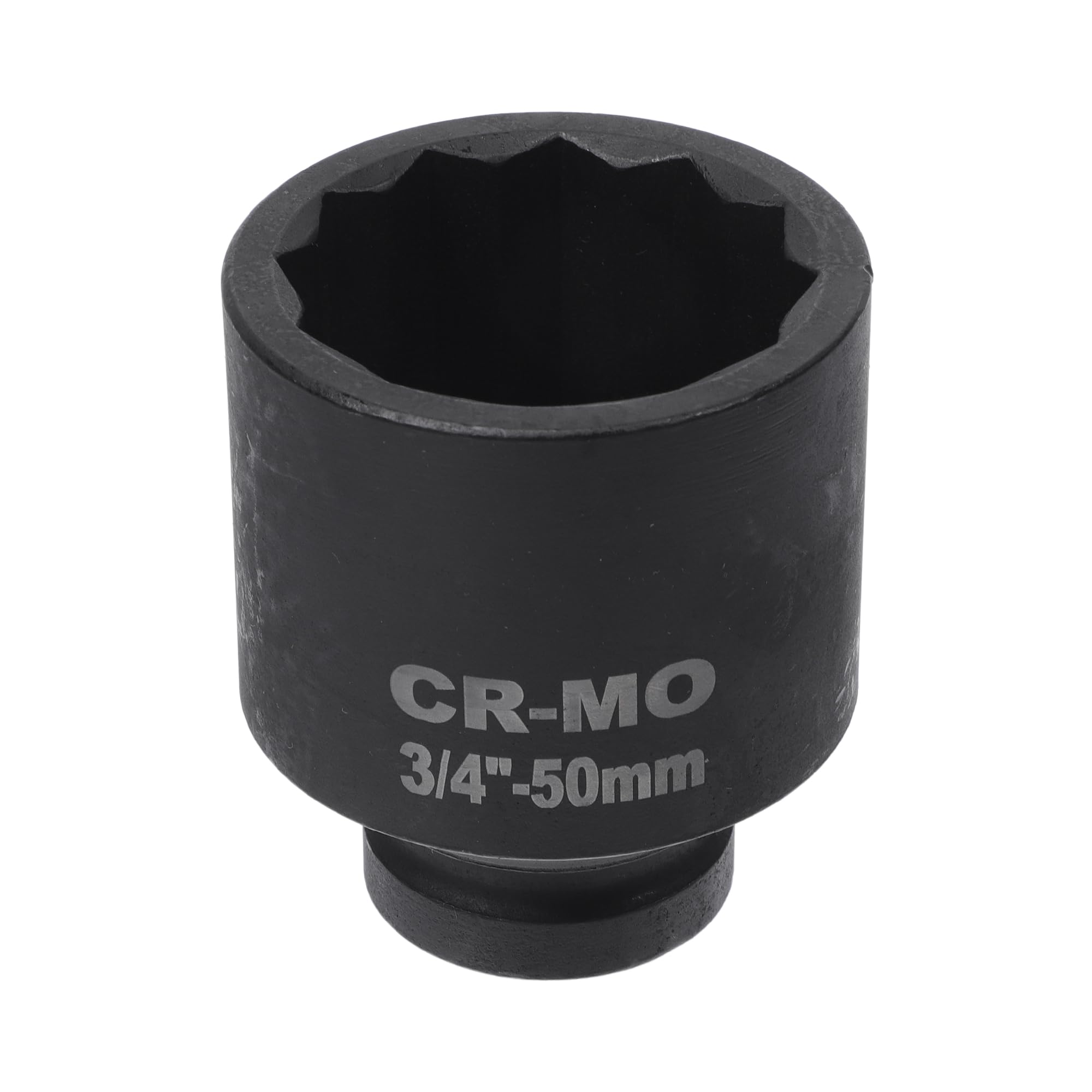 HEROFFIX 1 Pcs Impact Socket Durable Hardware Tool 80mm Black High Carbon Steel 12 Point 50mm for Car Motorcycle Dirtbike Repair 3/4 Inch Drive
