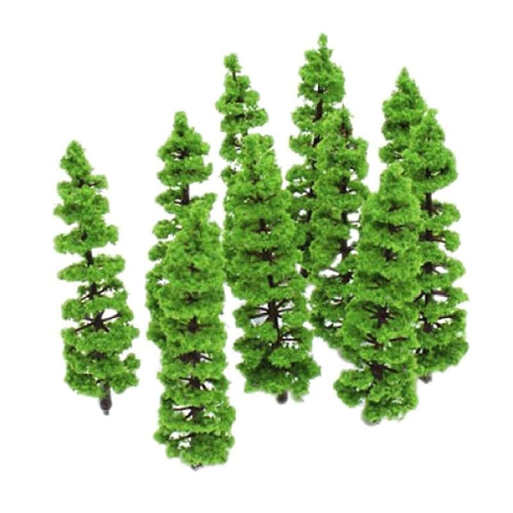 Miniature Scenery Decor 10pcs Decor Model Cedar Trees, for Scenery Greenery, Miniature Diorama Mixed(8cm)