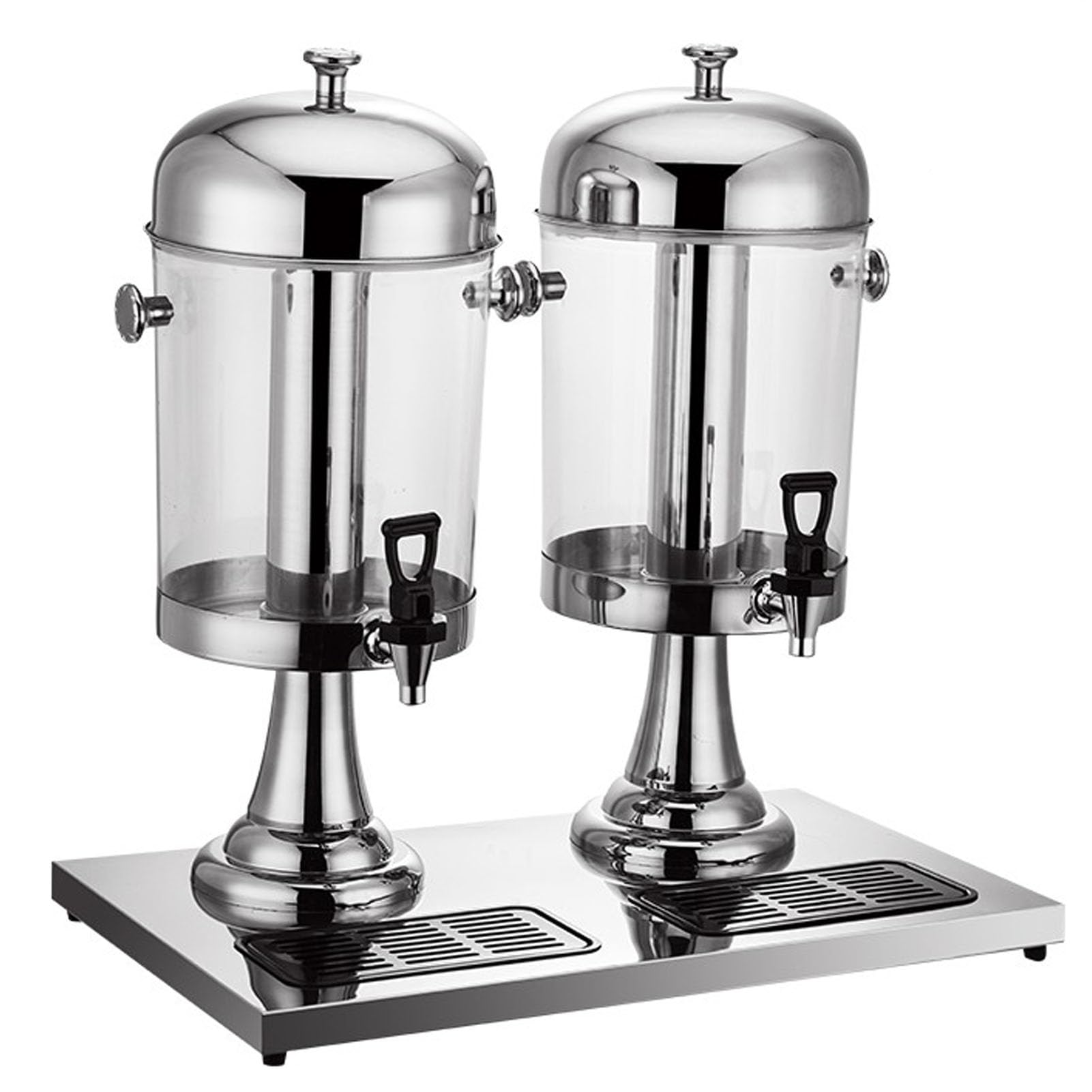 Dispensador de bebidas de acero inoxidable con grifo, dispensador de jugo comercial para bebidas frías, cócteles, agua, refrescos