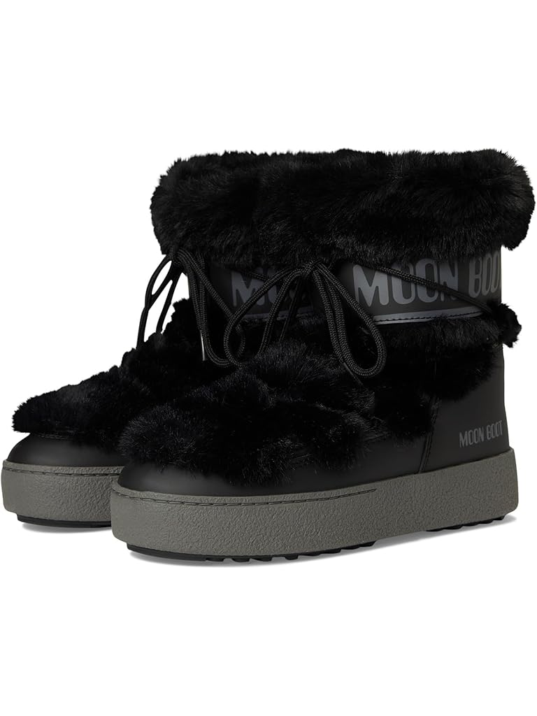 Black MOON BOOT Ltrack Faux Fur Wp