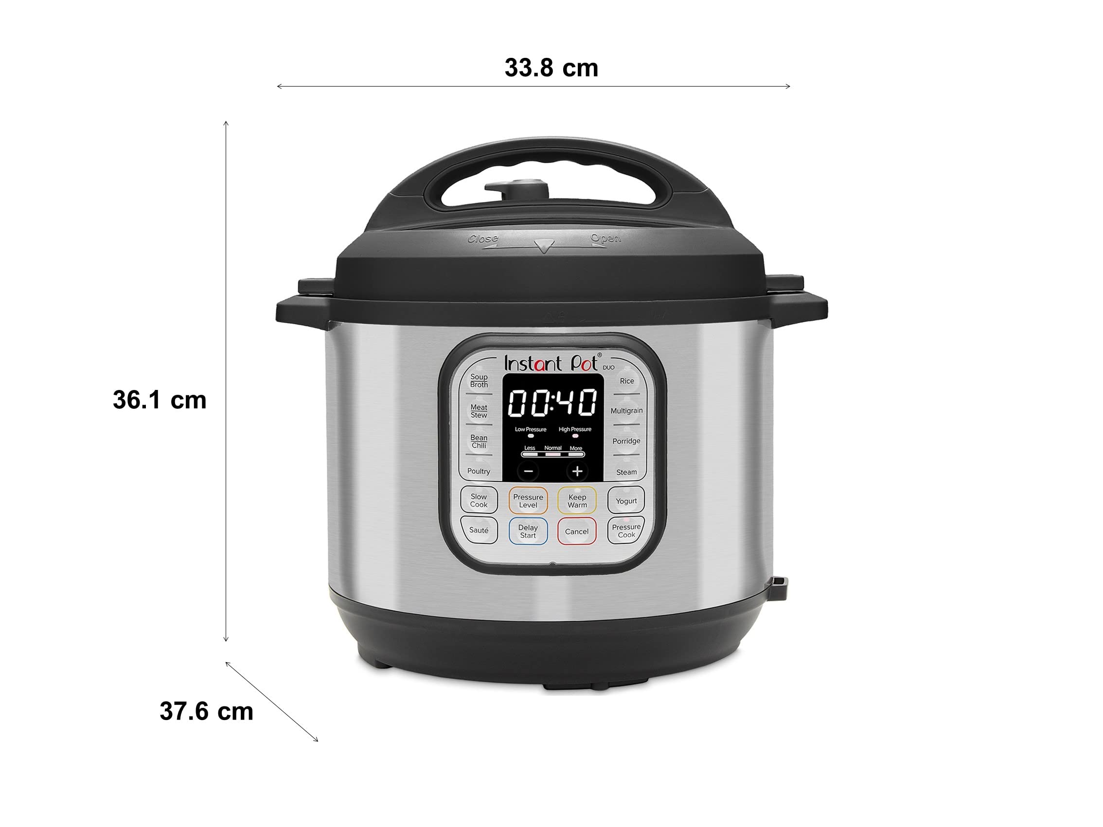 Instant Pot Duo 80 Elektro-Multikocher 1200 W, 7,6L, Edelstahl, - Schnellkochtopf, Schongarer, Reiskocher, Sautierpfanne, Joghurtbereiter, Dampfgarer und Sterilisator, Silber
