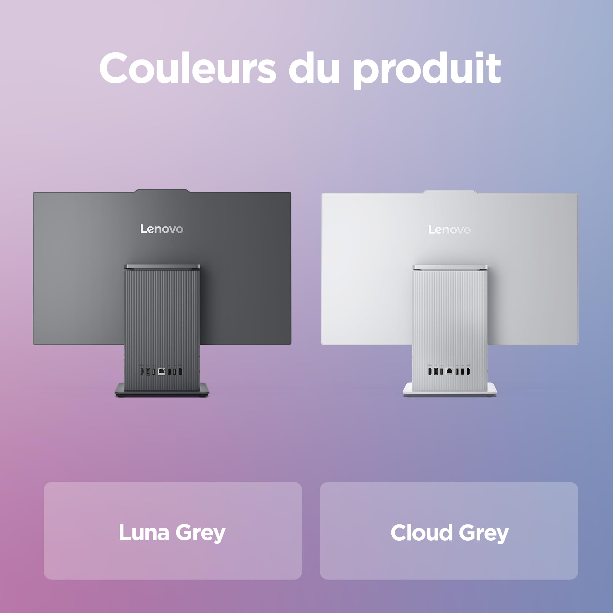 Lenovo IdeaCentre AIO 27IRH9 - Ordinateur de Bureau Tout-en-Un 27" FHD (Intel Core i5-13420H, 16Go RAM, 1To SSD, Graphique Intel UHD Intégrée, Windows 11 Home) Clavier AZERTY et Souris USB - Gris