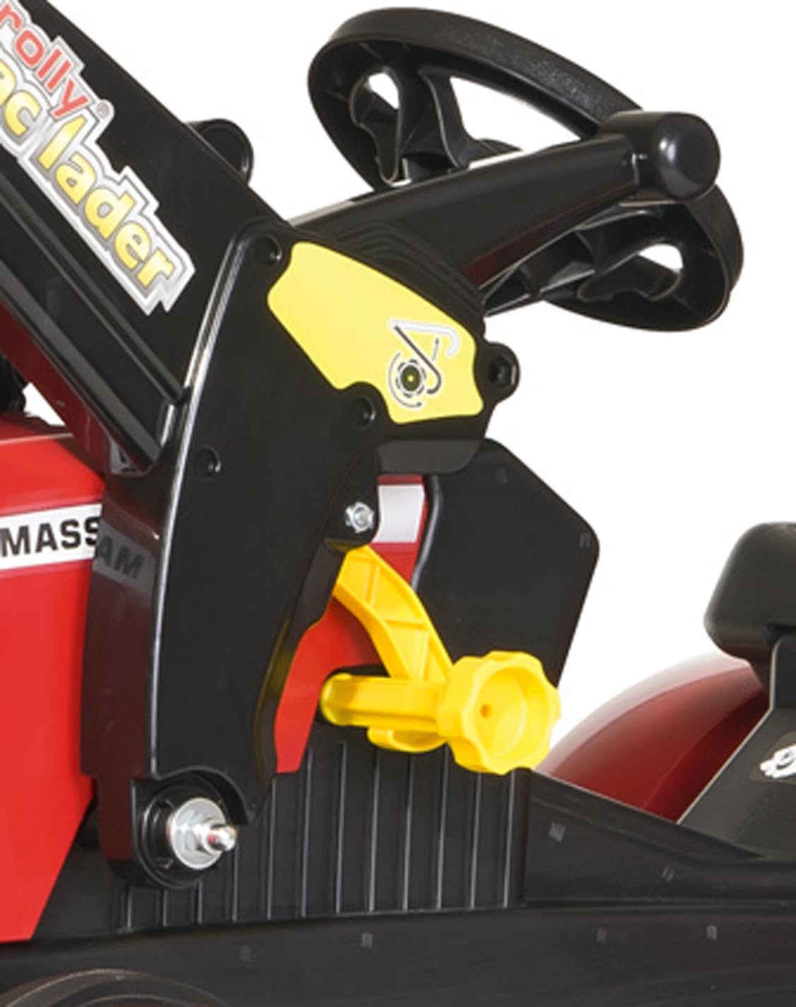 Rolly Toys rollyFarmtrac MF 7726 Tretfahrzeug (für Kinder ab drei Jahre, Flüsterlaufreifen, verstellbarer Sitz, Front- und Heckkupplung) 611133, 142.0 x 81.0 x 53.0 cm, Rot