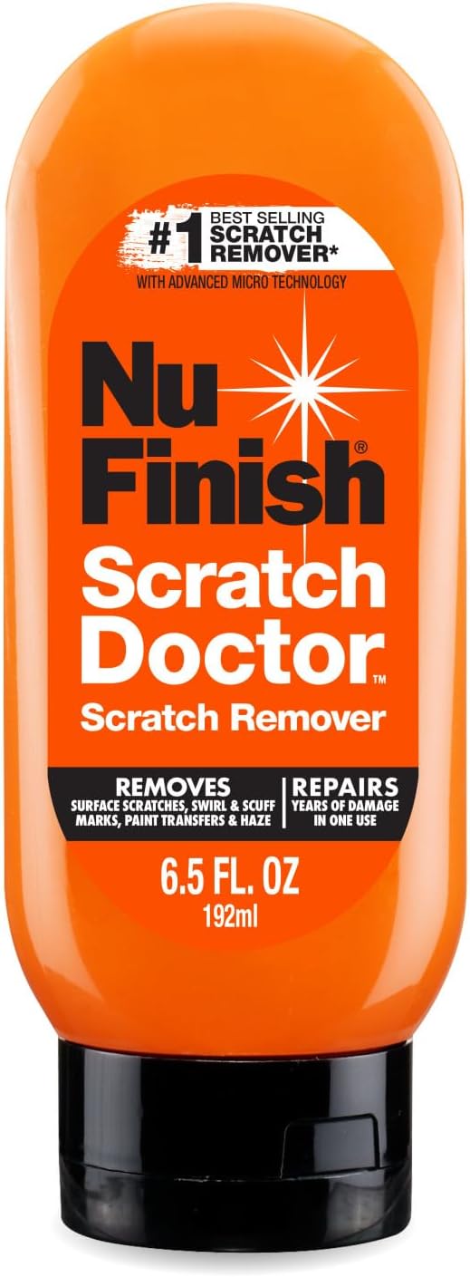 (Pack of 5)Nu Finish Car Scratch Remover, Scratch Removal for Cars Eliminates Paint Scrapes, Scuffs, Haze and Swirls on Cars, Boats and Motorcycles , 6.5 Oz, White 6.5 Ounce Scratch Doctor